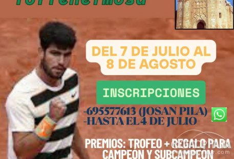 Abierto el plazo de inscripción para el Torneo de Tenis Feria 2025 en Granja de Torrehermosa